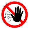 'Prohibition Stickers "D P006 – No Access for Unauthorised People]
