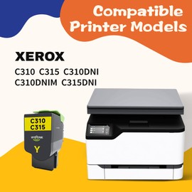 C310 C315 Yellow Toner Cartridge 2000 Page Yield Replacement for Xerox 006R004359 for Xerox C310 C315 C310DNI C310DNIM C315DNI Printer