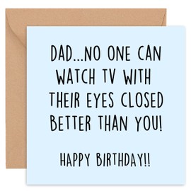 Dad Birthday Cards - Funny - Dad Birthday Card - Birthday Card Dad - Happy Birthday Dad - from Son Daughter - 50th 60th 70th 75th Step -14cm