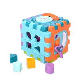 Lorelli Plug-in Dice 6 Face, Motor Skills Toy, Activity, Melodies, 10 Pieces, Colour: Multi-Coloured