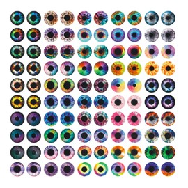 100Pcs Assorted Dragon Eyes Glass Cabochon Eyes for Clay Doll Making Sculptures Props for DIY Crafts Jewelry Making Christmas Gift