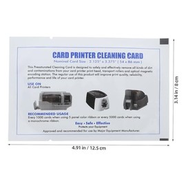 VILLCASE Tarjetas de Limpieza para Terminal Pos y Cabezales Ópticos, PVC Blanco, 10 Piezas, Prolongan Vida Útil y Eliminan Polvo, Ideales para Manteni