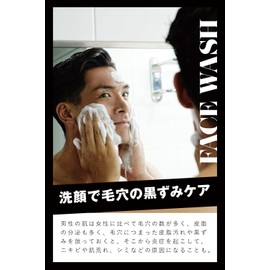  HALTEN Facial Cleansing Foam, Men's, Women's, Pores, Removal, 3.5 oz (100 g), Organic, Aroma, Essential Oil Blend, Face Wash, Clear, Harten