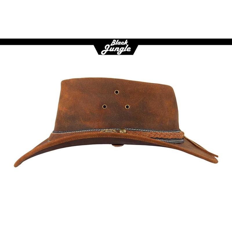 Black Jungle Dayton Leather Western Hat Australia Cowboy Hat, ochre