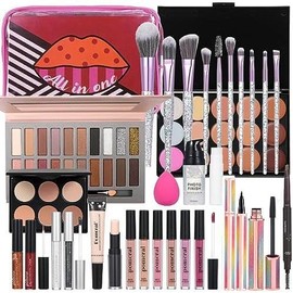 Travel Makeup Kit, Makeup Kit For Women Full Kit, Makeup Kit for  Ages 8-12, Makeup Set For Teens  Beginner Make Up Kits For Adult Holiday  Set - Color: kit023