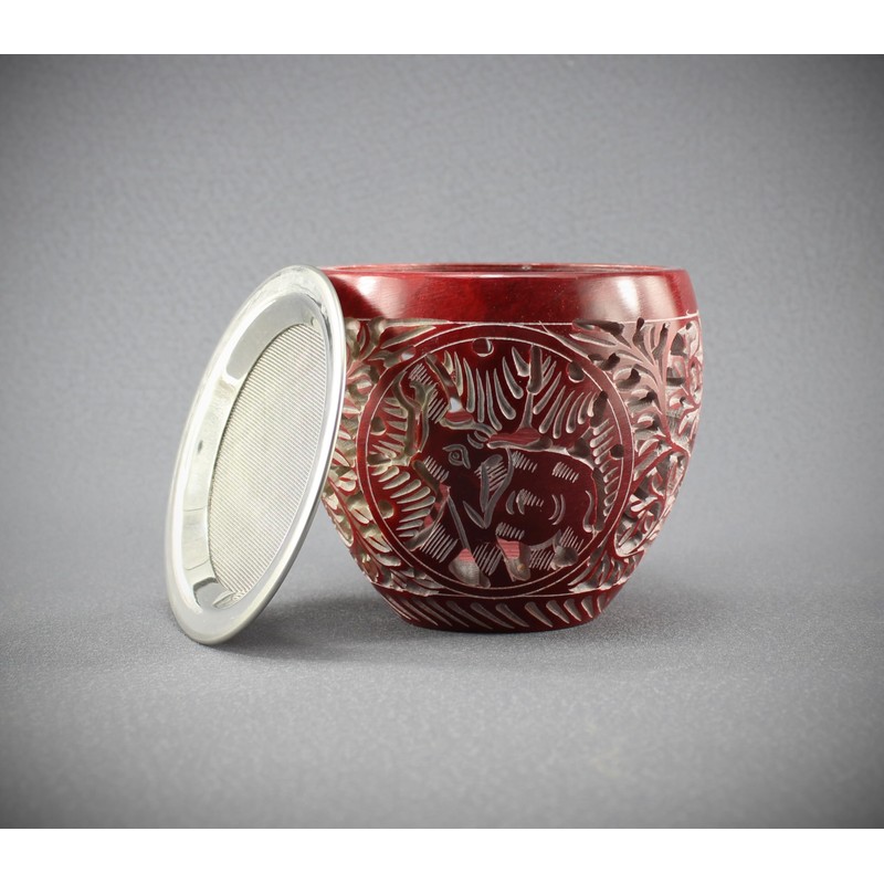 Budawi® Soapstone Incense Burner with Strainer
