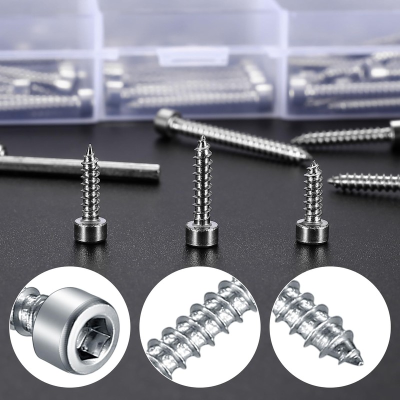 Metric Hex Socket Cap Head Self Tapping Screws, 480pcs M3