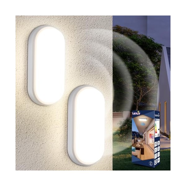 Letlit Letlit Lampe Wandlampe mit Bewegungsmelder Innen - 2 Stck,