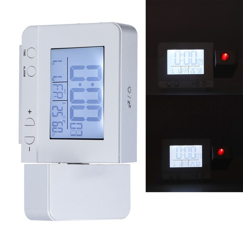 180° Rotation Projection Alarm Clock USB Powered LED Digital Clock