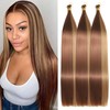 Locescsoc 24 Inch Straight Hair Extensions 150g 3 Packs Bone