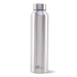 The Better Home 1000 Stainless Steel Water Bottle 1 Litre - Silver | Rust-Proof, Lightweight, Leak-Proof & Durable | Eco-Friendly, Non-Toxic & BPA Free Water Bottles 1+ Litre