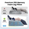 OasisSpace Adjustable Leg Elevation Pillow with Memory Foam- Leg Rest