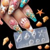 5pcs Silicone Nail Molds Flower Nail Mold Plumeria Cherry Blossom