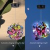 Solar Powered Garden Hanging Lights Mesh Orb with Butterflies Waterproof