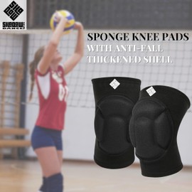 SHADOW DANCE UK Knee Pads - Soft Breathable knee support for Men Women Kids - Thick Sponge, Stretchable, Shock Absorption knee brace for Volleyball Football Dance Yoga Running Cycling (XL)