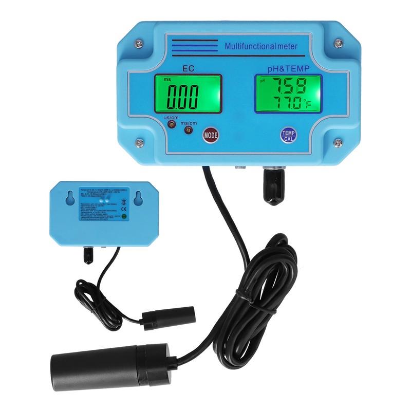 PH EC Temperature Meter DC 6V High Accuracy Portable LCD