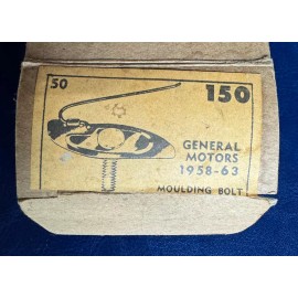 GM Vintage OEM GM MOULDING BOLT METAL TRIM Restoration 1958 - 1963 - Set of 4 NOS