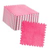 10pcs Plush Puzzle Floor Foam Mat Tiles Fluffy Cuttable Anti
