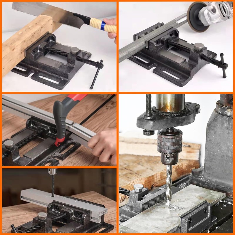 MYTEC Drill Press Vise, 4.0" Black, Quick Release Workbench Industrial