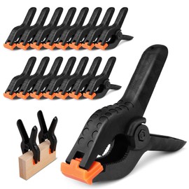 Spring Clamps, 20pcs Mini Backdrop Clips, 65 ×52mm Heavy Duty Plastic Spring Clamps for Woodworking, Photography Studio, Home Improvement