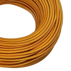 Italian Coloured 1 Meter Vintage 3 Core Round Electric Cable Fabric Covered Wire Italian Braided 0.75 mm Electrical Cable Flexible Wire for Lighting Other Appliances