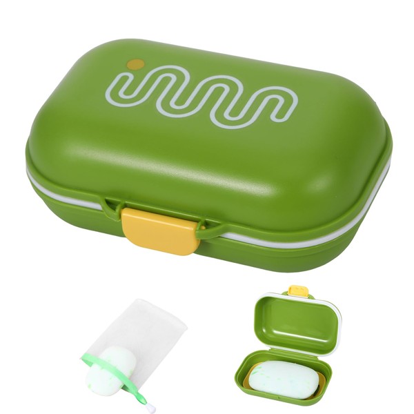 Travel Soap Box, Soap Dish with Lid, Soap Bag for