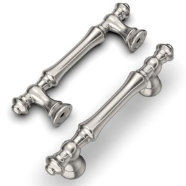 Amerdeco 10 Pack Brushed Satin Nickel Cabinet Pulls 3 Inch(76mm) Hole Center Cabinet Hardware Kitchen Cabinet Handles for Bathroom Drawer Pulls Dresser Pulls ZH0014……