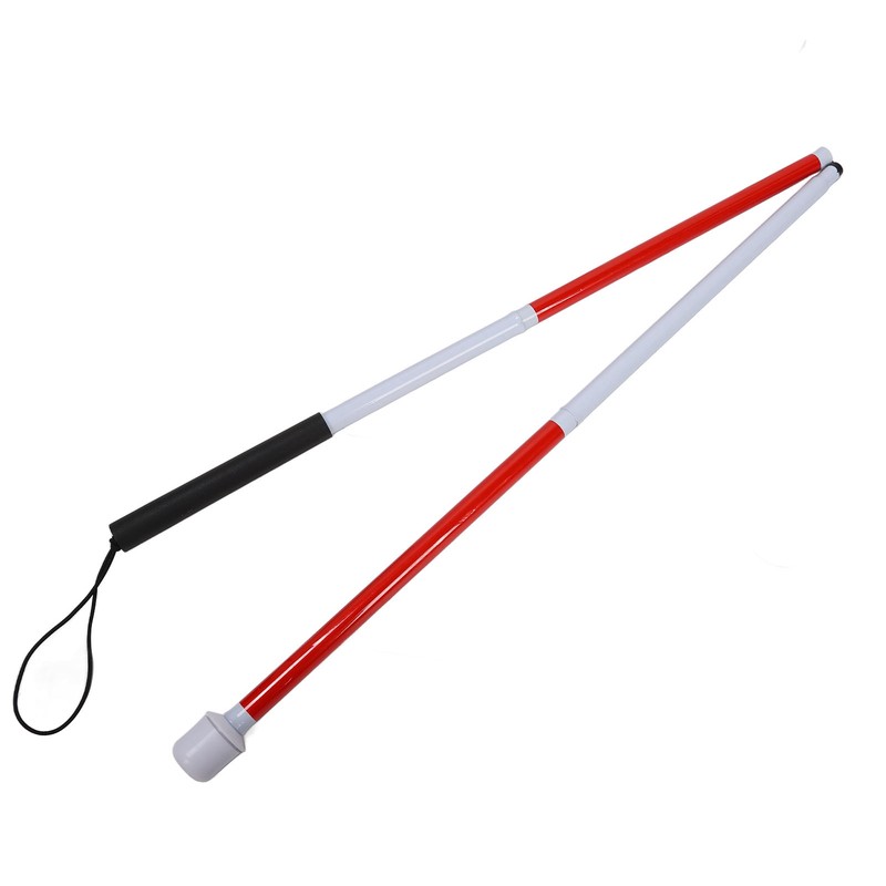 Blind Guide Cane Aluminum Alloy Portable Folding Walking Stick for