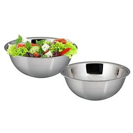 Kosma Set of 2 Stainless Steel Mixing Bowl | Salad Bowl | Serving Bowl -3 litres (24cm) | Marinating Bowls