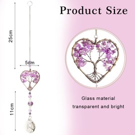 XFSRG Elegant Wind Chime Heart Shape with Crystal Pendants for Garden Decoration Weatherproof Chime for Balcony