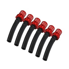 AnXin Motorcycle Gas Cap Air Vent Hose 6 PCS Fuel Oil Tank Valve Tube Breather CNC Universal for 50-450cc CRF XR CR TRX ATV Dirt Pit Bike Quad Red