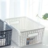 Herringbone basket storage basket handle organizing basket No. 3 White 2ea