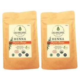 OSI ORGANIC 💎لالال الا Halal Henna HALAL HENNA 3.6oz Instruction Manual Included (Organic Orange) 100g (x2)