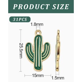 KGDUYC Green Enamel Charms Pendant, 30 Pieces Charms Pendant Jewellery, Charms Pendant Jewellery, for Jewellery Making and Crafting Bracelets, Necklaces, Earrings, Craft Pendant Accessories