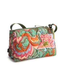Vera Bradley Featherweight Foxbury Crossbody Bag, Leaf Me Not Paisley