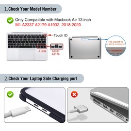 BlueSwan Case compatible for Macbook Air 13 inch M1 A2337 A2179 A1932, Released in 2021 2020 2018, Anti-rupture TPU Frame + PC Matte Anti-fingerprint Protective Cover - Frosted Clear