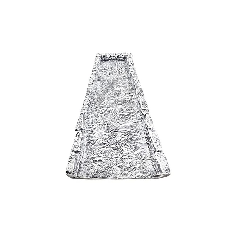 White Slate Stone Rock Cast Aluminum Metal Downspout Gutter 24