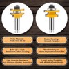 LEATBUY 3 PCS Router Bit Set 1/2-Inch Shank, Tongue Groove