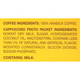 Gevalia Cappuccino K-CUP Pods and Froth Packets 9 Count (Pack of 6)