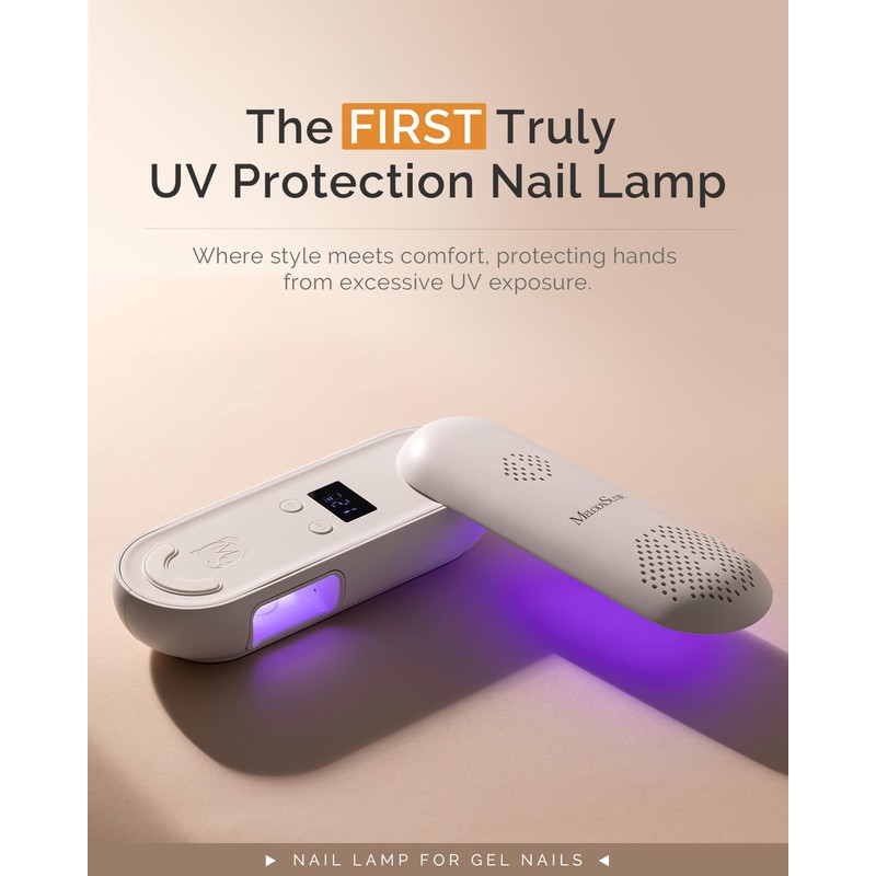Melodysusie Plus20F Cordless UV Nail Light, Innovation UV Protection Nail