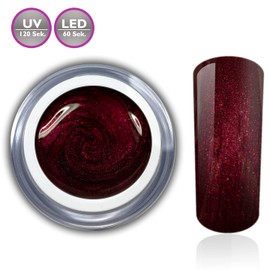 Glitter Gel Tender Red Dark Red LED/UV Colour Gel Nail Gel High Coverage 1 x 5 ml (Pack of 1)