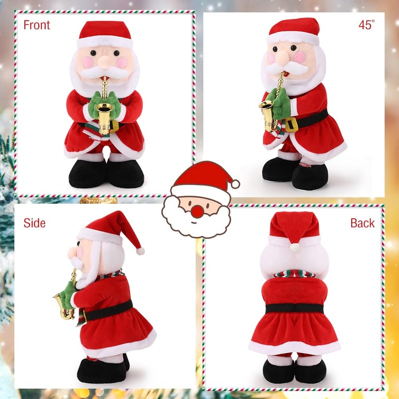 zerotop 12.2 Inch Santa Claus Cuddly Toys Plush Christmas Decoration