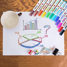 Smart Panda Whiteboard-Marker von SmartPanda – Rundspitze, Trocken abwischbar, für Zuhause, Schule oder Büro – 12er Set