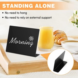 Thrseely 20 Pack Acrylic Mini Chalkboard Sign for Food, Black Tabletop Chalkboard Signs, Small Chalkboards Signs for Bakery, Birthday Parties, Message Board Signs, Buffet, Weddings and Retail
