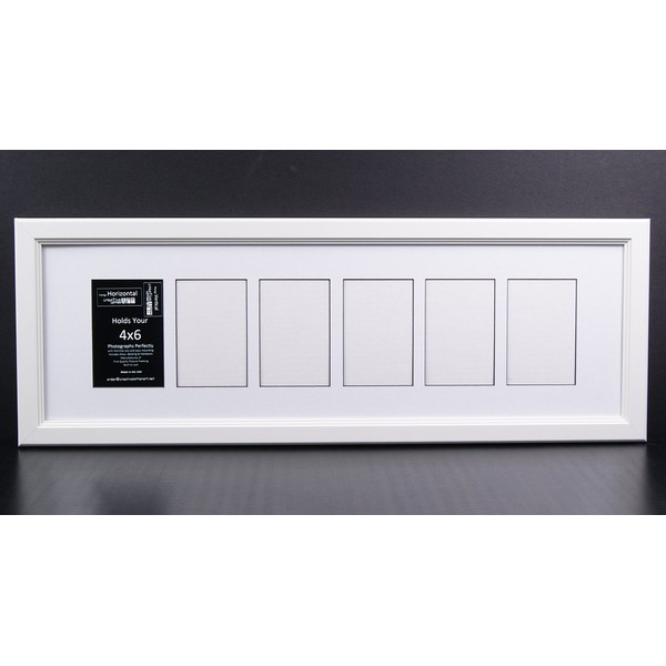 Creative Letter Art [10x32 6 Opening Glass Face White Picture