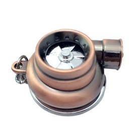 Mini Turbo Turbocharger Keychain Spinning Turbine Key Chain Ring Keyring Keyfob Car Keyring Car Interior Accessories