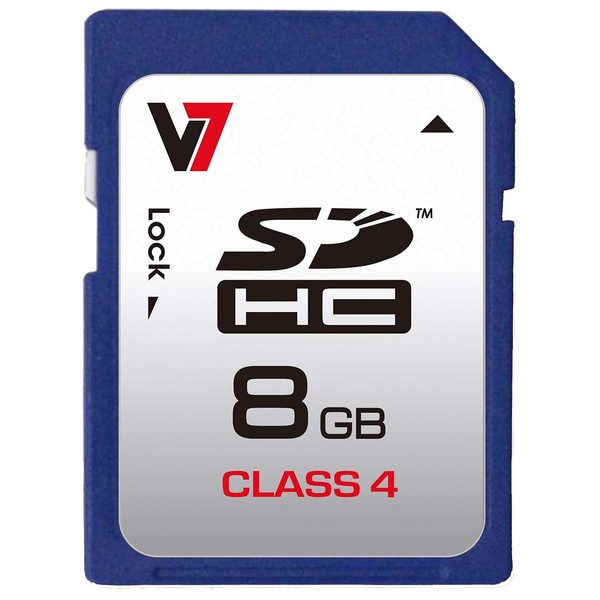 V7 VASDH8GCL4R-2E V7 SDHC Memory Card 8GB Class 4 -