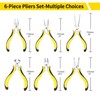 BOSI TOOLS 6-piece Mini Pliers Set, Needle Nose Pliers, Diagonal