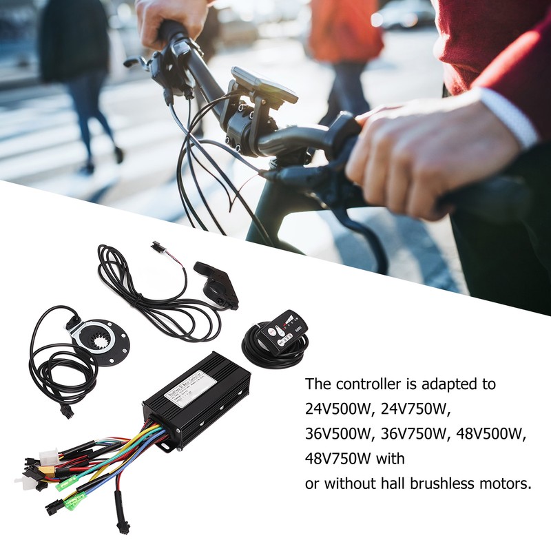 24V 36V 48V Sine Waving Controller Thumb Throttle PAS LED