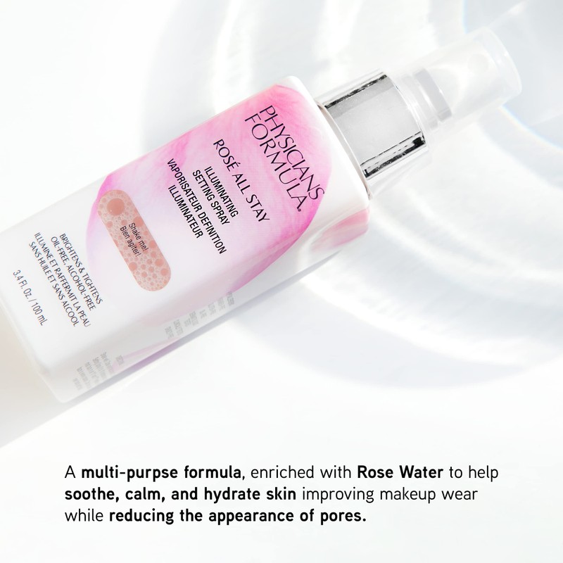 Physicians Formula Rosé All Stay Illuminating Setting Spray For Makeup,
